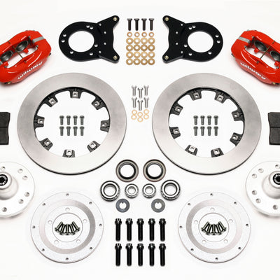 Wilwood Forged Dynalite Front Kit 12.19in Red 1970-1973 Mustang Disc & Drum Spindle