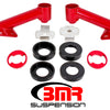 BMR 15-17 S550 Mustang Cradle Bushing Lockout Kit - Red