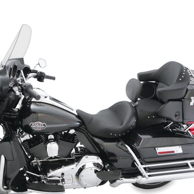 Mustang 08-21 Harley Electra, Rd Glide, Rd King Standard Super Touring Pass Seat w/Studs - Black