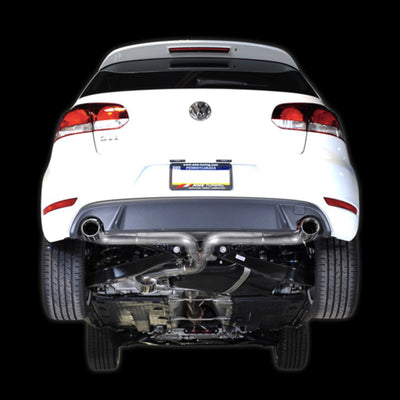 AWE Tuning Mk6 GTI Performance Catback - Diamond Black Round Tips
