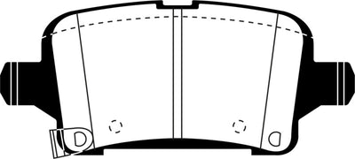EBC 2018+ Buick Regal Sportback 2.0T 2WD Redstuff Rear Brake Pads