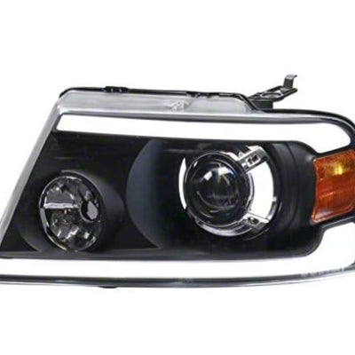 Raxiom 04-08 Ford F-150 Axial Series LED Projector Headlights- Blk Housing (Clear Lens)