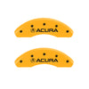 MGP 4 Caliper Covers Engraved Front & Rear Acura Yellow Finish Black Char 2006 Acura TSX