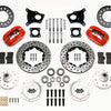 Wilwood Forged Dynalite Front Kit 11.00in Drill-Red AMC 71-76 OE Disc w/o Bendix Brakes