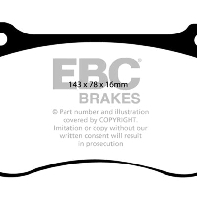 EBC 06-10 Jeep Grand Cherokee SRT-8 6.1L Extra Duty Front Brake Pads