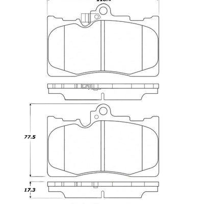 StopTech Street Touring 06 Lexus GS300/430 / 07-08 GS350 Front Brake Pads