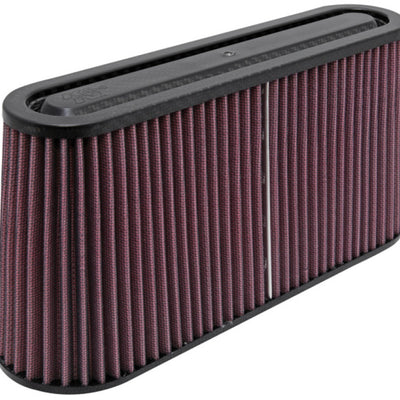 K&N Filter Univ Air Filter Carbon Fiber Top/Base Oval FLG 12x3-1/2in B / 11x2-1/2in T / 5-3/4in H