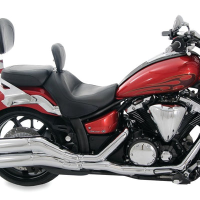 Mustang 11-17 Yamaha Sissy Bar Pad w/Studs (12 inch x 9 inch) - Black