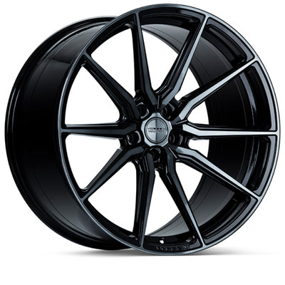 Vossen HF-3 24x10 / 5x120 / ET32 / Deep Face / 72.56 - Double Tinted - Gloss Black Wheel