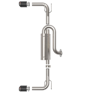 aFe 19-22 Mazda 3 L4 2.5L Takeda 3in to 2-1/2in 304 SS Axle-Back Exhaust w/ Carbon Fiber Tip