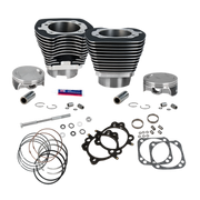 S&S Cycle 84-99 BT 4 1/8in Bore Cylinder Kit For S&S V111 Engine - Wrinkle Black