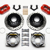 Wilwood Dynapro Low-Profile 11.00in P-Brake Kit Drill-Red Mopar/Dana 2.50in Off w/Snap Ring Brng