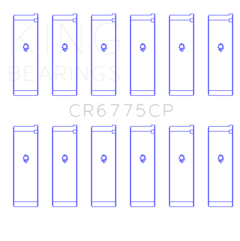 King Engine Bearings 01-06 Nissan 3.5L VQ35DE Connecting Rod Bearing Set (6 Pairs)