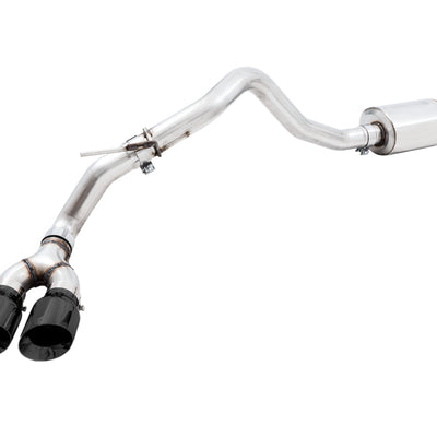 AWE Tuning 2019+ Ford Ranger 0FG Performance Exhaust System w/Diamond Black Tips & Rock Guard