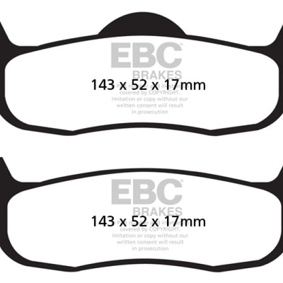 EBC 05-06 Infiniti QX56 5.6 (Bosch) Extra Duty Rear Brake Pads