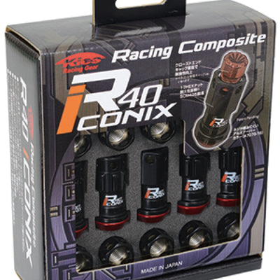 Project Kics 12X1.25 R40 Iconix Lug Nuts w/o Cap 16+4 Black