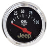 Autometer Jeep 52mm 0-100 PSI Short Sweep Electronic Oil Pressure Gauge