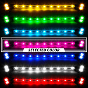 XK Glow Strip Single Color Underglow LED Accent Light Car/Truck Kit Pink - 8x24In Tube Car + 4x8In