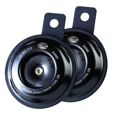 Hella Horn Kit Bx Blk Disc Mcycle 12V Univ