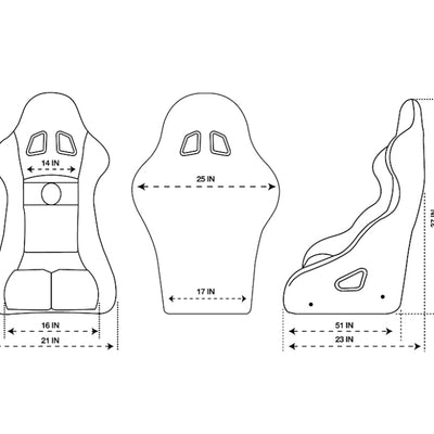 NRG FIA Competition Seat w/Competition Fabric & FIA Homologated Free Driving Position