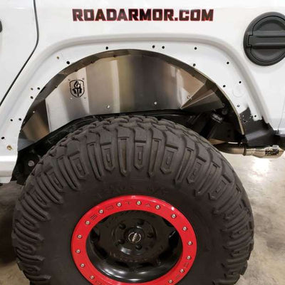 Road Armor 18-20 Jeep Wrangler JL Stealth Rear Fender Liner Body Armor - Raw
