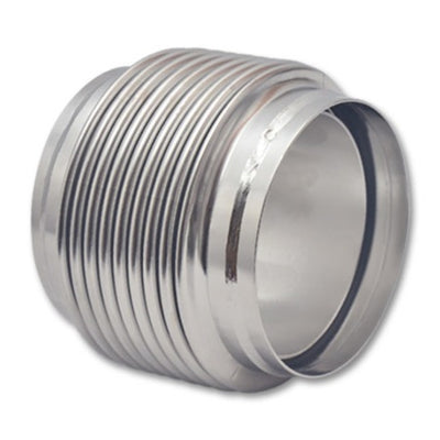 Vibrant SS Bellow Assembly w/ Solid Liner 4in inlet/outlet ID x 4in overall L Electro Polished