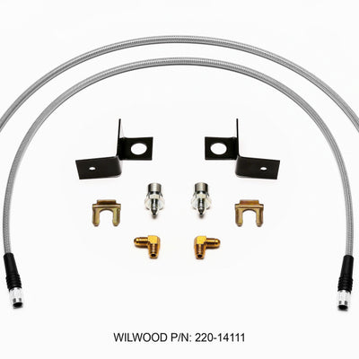 Wilwood Flexline Kit 30 inch -3 3/8-24 IF 1/8 NPT 90 Degree