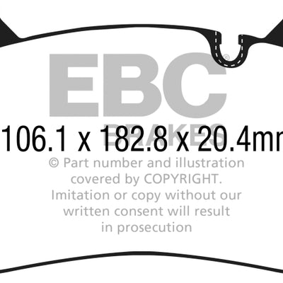 EBC 2018+ BMW M5 4.4TT (F90) Yellowstuff Front Brake Pads