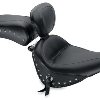 Mustang 00-15 Harley Softail Std Rear Tire Std Touring, Wide Touring Recessed Passenger Seat - Black