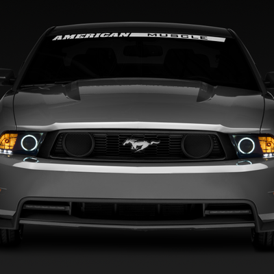 Raxiom 10-12 Ford Mustang w/ Headlights CCFL Halo Projector Headlights- Black Housing (Clear Lens)