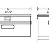 Tradesman Aluminum Flush Mount Truck Tool Box Full/Wide (48in.) - Brite