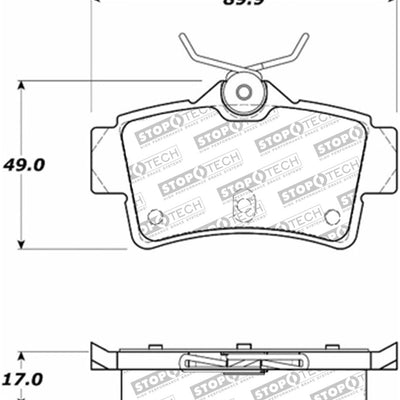 StopTech Street Select Brake Pads - Rear