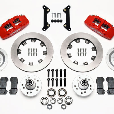 Wilwood Dynapro 6 Front Hub Kit 12.19in Red 70-78 Camaro