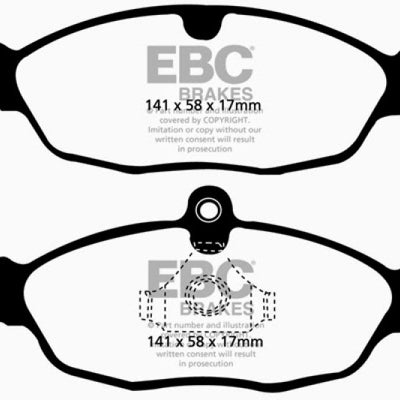 EBC 97-99 Aston Martin DB7 3.2 Supercharged Greenstuff Rear Brake Pads