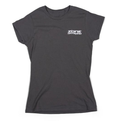 Zone Offroad Charcoal Gray Premium Cotton T-Shirt w/ Zone Offroad Logo - Womens - Small