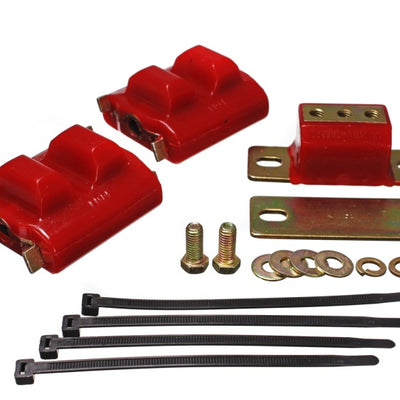 Energy Suspension 73-92 Chevrolet Camaro Red Motor and Transmission Mounts; Zinc Finish