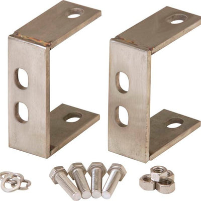 Kentrol 87-95 Jeep Wrangler YJ Rear Bumper Brackets Pair - Polished Silver