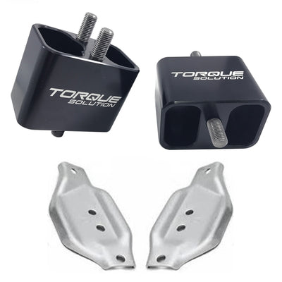 Torque Solution Solid Billet Engine Mounts w/ Mount Plates: 02-14 Subaru WRX / 04-17 STI