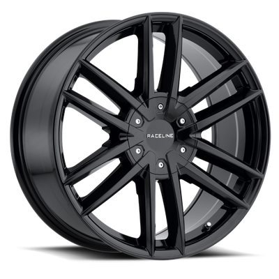Raceline 158B Impulse 22x9.5in / 6x139.7/6x135 BP / 35mm Offset / 106.1mm Bore - Gloss Black Wheel