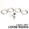 Ticon Industries 1.25in 45 Degree 2.2D/2.75in CLR LR 1.2mm/.047in Wall Titanium Pie Cuts - 5pk