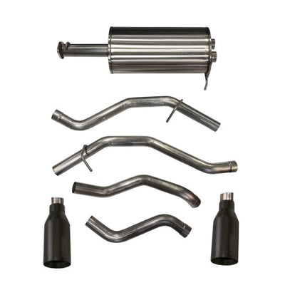 Corsa 2019-24 Ram 1500 5.7L Crew Cab w/ 57in or 76in Bed Cat-Back Dual Rr Exit 5in Blk Cerakote Tips