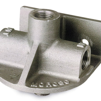 Moroso Chevrolet Big Block/Small Block Oil Filter Adapter - Remote Mount - Inlet Right/Outlet Left