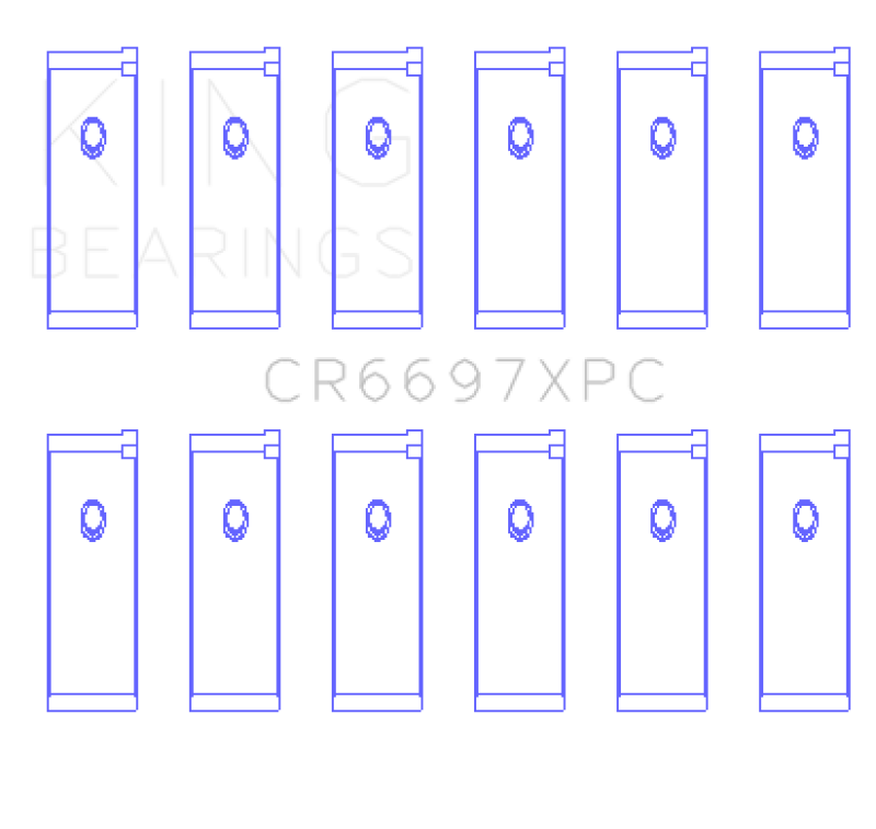 King Engine Bearings Nissan RB25/RB26 24V Coated Performance Rod Bearing Set - Size STDX