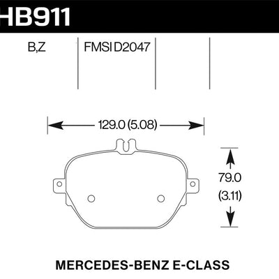 Hawk 17-18 Mercedes-Benz E43 AMG 4Matic 3.0L Performance Ceramic Street Rear Brake Pads