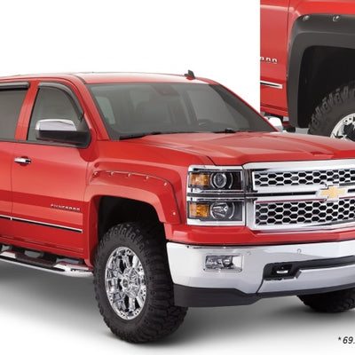 Bushwacker 15-18 Chevy Silverado 2500 HD Fleetside Pocket Style Flares 4pc 78.8/97.8in Bed - Black