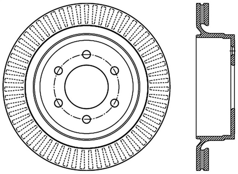 StopTech 12-19 Ford F-150 (w/Manual Parking Brake) Slotted Sport Brake Rotor