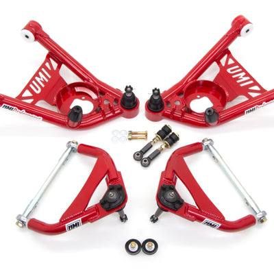 UMI Performance 64-72 GM A-Body Tubular Upper & Lower Front A-Arm Kit- Delrin Bushings