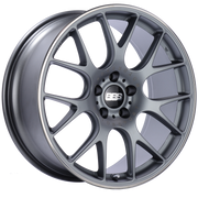 BBS CH-R 20x9 5x120 ET24 Satin Titanium Polished Rim Protector Wheel -82mm PFS/Clip Required