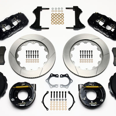 Wilwood AERO4 Rear P-Brake Kit 14.00in Mopar/Dana 2.36in Off w/Snap Ring Brng