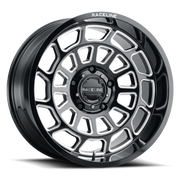 Raceline 955M Warp 20x9in / 8x180 BP / 18mm Offset / 124.2mm Bore - Satin Black & Milled Wheel